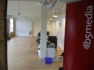The office, as seen from the door.