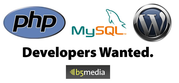 PHP, MySQL and WordPress developers wanted at b5media