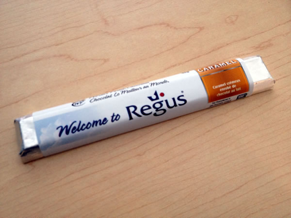 welcome to regus chocolate bar