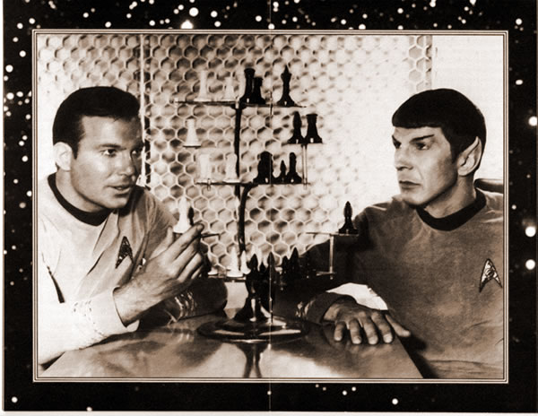 kirk and spock playing chess