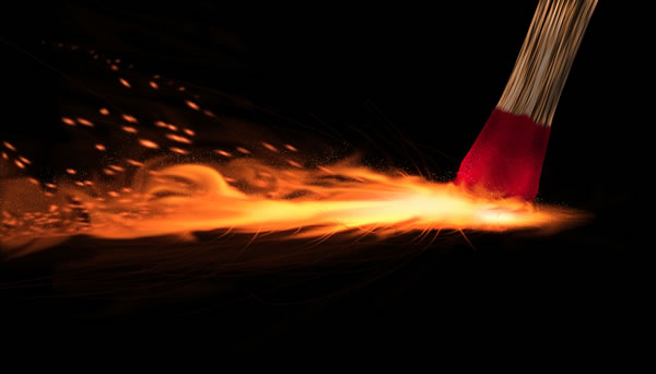striking a match