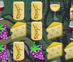 Animation showing how players form a vertical match in Wine Crush.