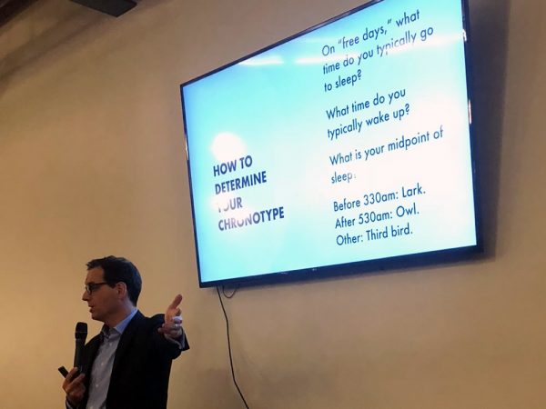 Daniel Pink and "How to determine your chronotype" slide