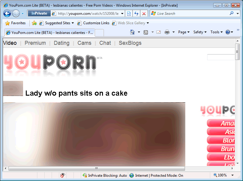 Screen Shot: Blurred-out YouPorn video page Screen Shot: Blurred-out YouPorn video page