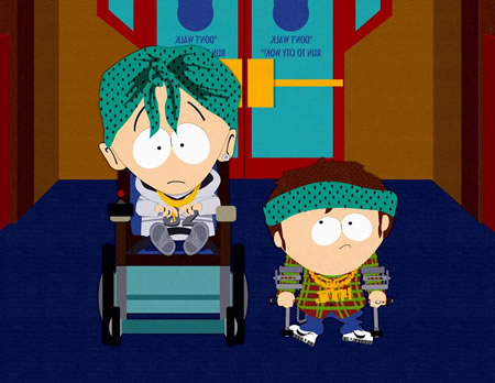 Timmy and Jimmy from the South Park episode "Krazy Kripples"