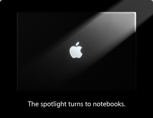 Apple announcement: "The spotlight turns to notebooks"