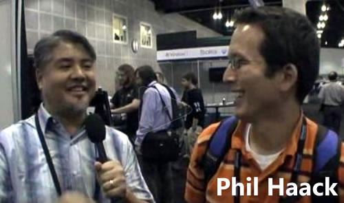 Still from Joey deVilla's interview with Phil Haack