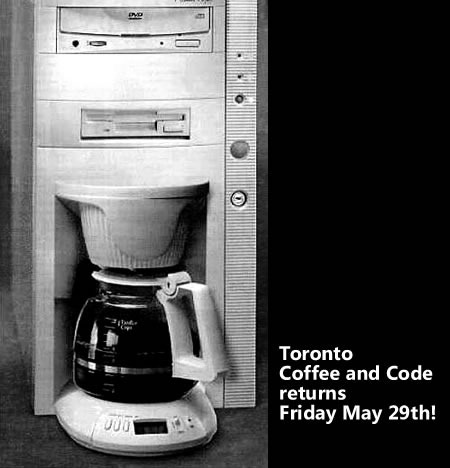 Desktop "tower" computer with coffee machine built in