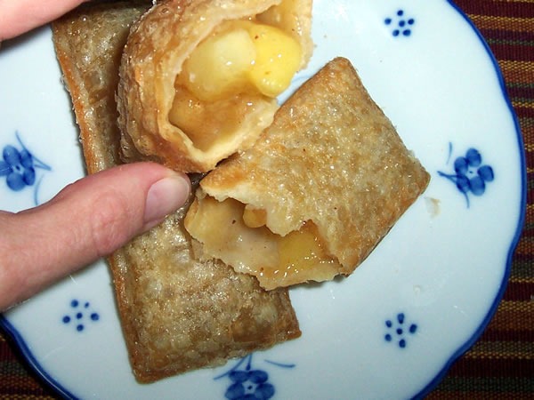 Southern Chicken Place's apple pie, which looks a lot like Jester Burger's apple pie