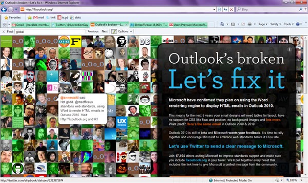 Home page of the "Fix Outlook" site