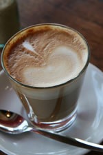 Small glass coffee cup