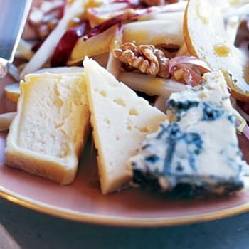 Plate of artisanal cheeses