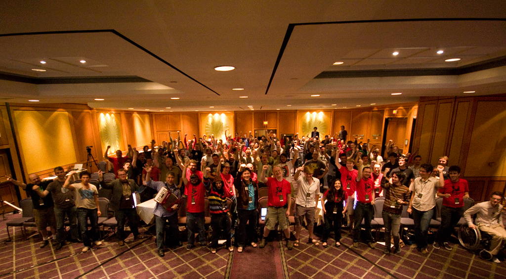 Animated photo of the FutureRuby crowd