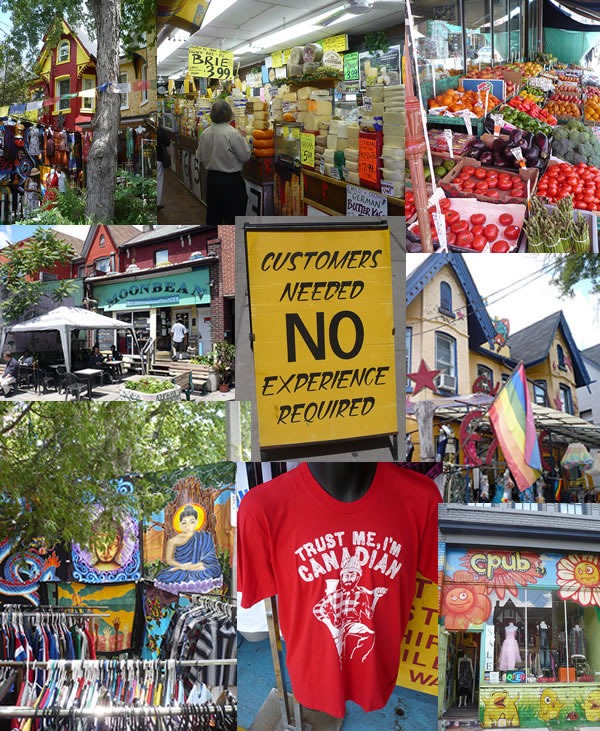 Montage of photos of Kensington Market