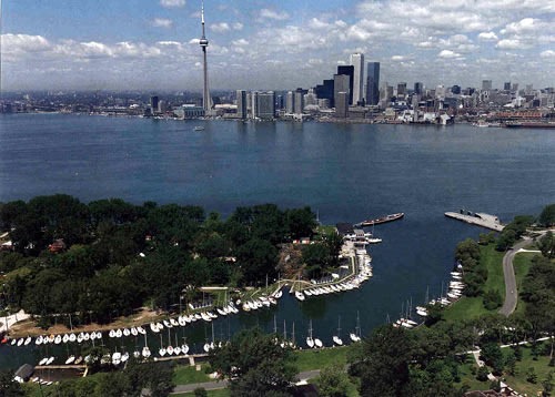 Aerial view of Queen City Yacht Club