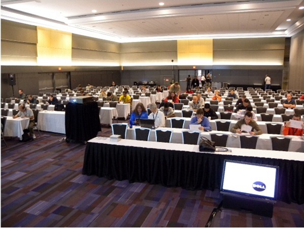Ballroom A filling up