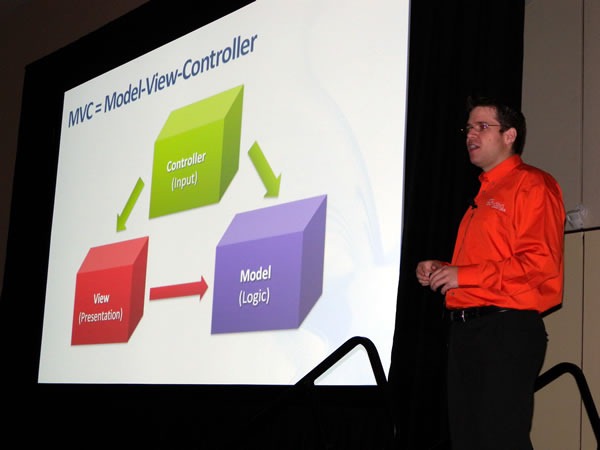 Colin Bowern doing his presentation at TechDays