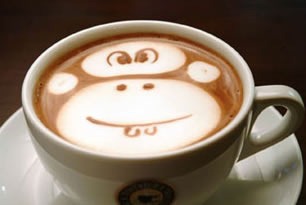 "Monkey" latte art