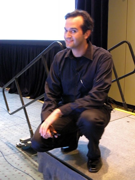 Rob Burke posing onstage