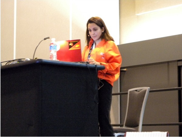 Zaheera Valani presenting "What's New in Silverlight 3" at TechDays 2009 Vancouver