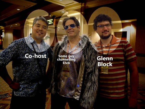 Joey deVilla, Ward Bell dressed up as Elvis, Glenn Block