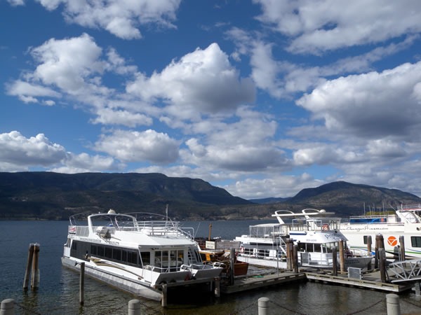 View of Okanagan Lake and boats