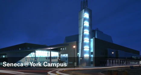 Seneca@York campus at night