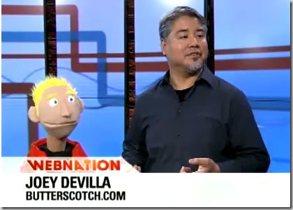 Joey deVilla and "Junior" from "Developer Junior" on Webnation