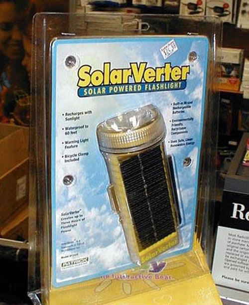 Solar-powered flashlight