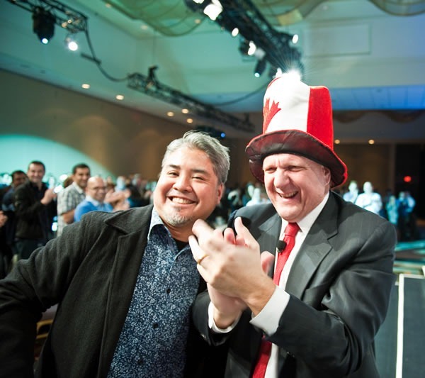 Joey deVilla and Steve Ballmer