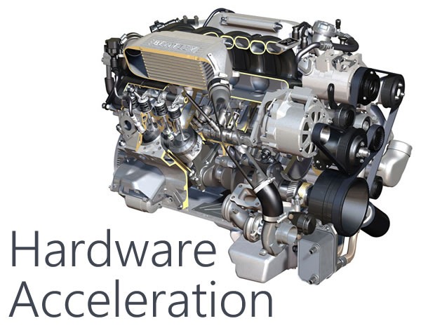 V8 engine: "Hardware acceleration"