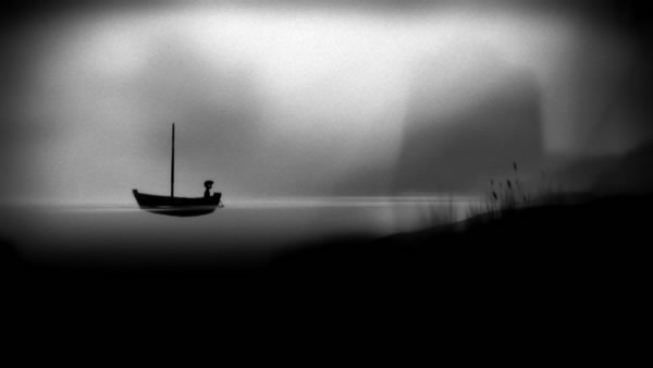 Limbo screenshot: The body travels across a body of water in a boat