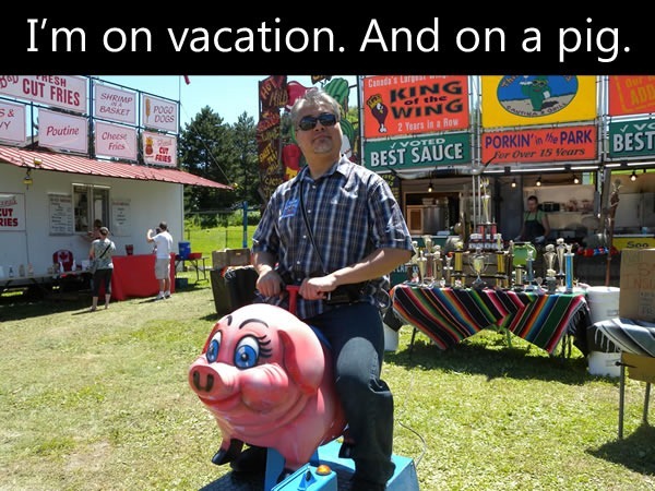 on vacation