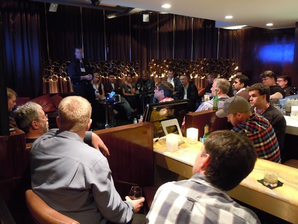 John Bristowe's presentation, as seen from the bar