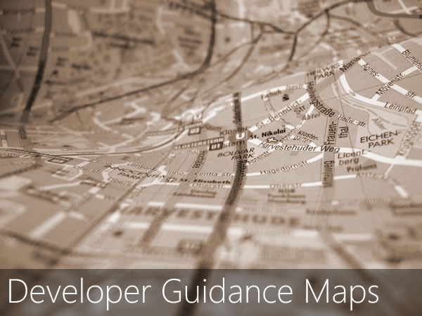 Developer Guidance Maps: photo of a paper city map