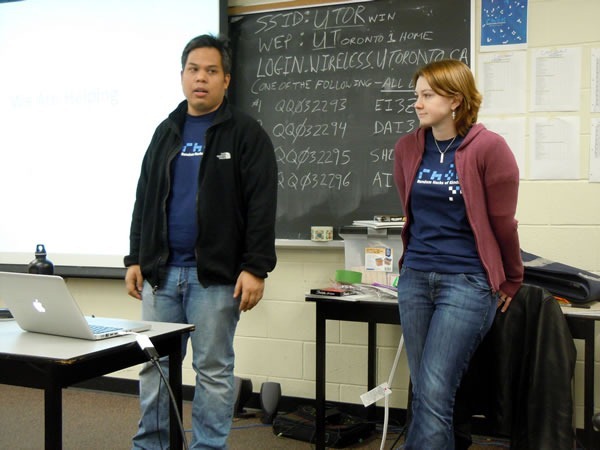 title "We are Helping" developers making their presentation
