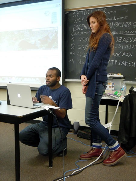 title "Where Not to Rent" developers making their presentation