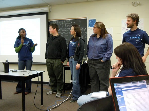 title "Tweak the Tweet" developers making their presentation
