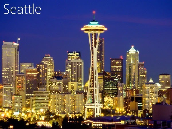 Seattle night skyline