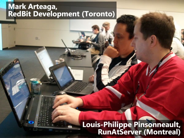 Mark Arteaga and Louis-Philippe Pinsonneault sitting at a session at the MVP Summit