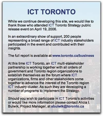 ict toronto site
