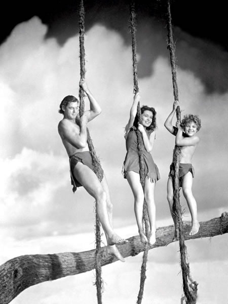 Tarzan, Jane and "Boy" from the old Johnny Weismuller "Tarzan" movies
