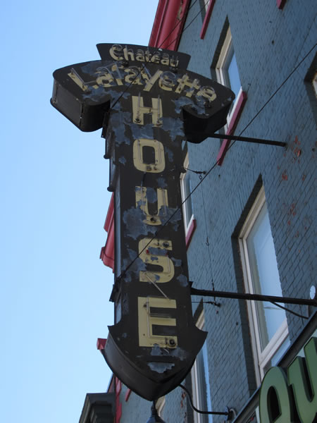 Sign of the Chateau Lafayette House tavern