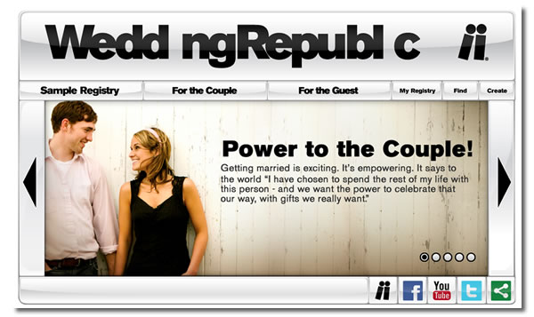 Screenshot of Wedding Republic site