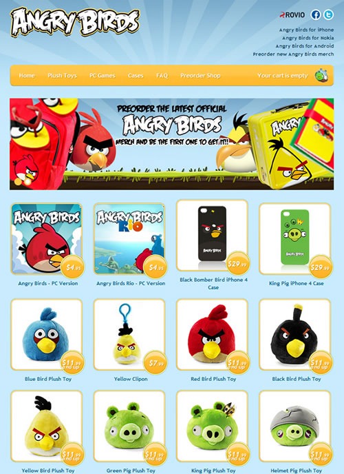 angry birds store