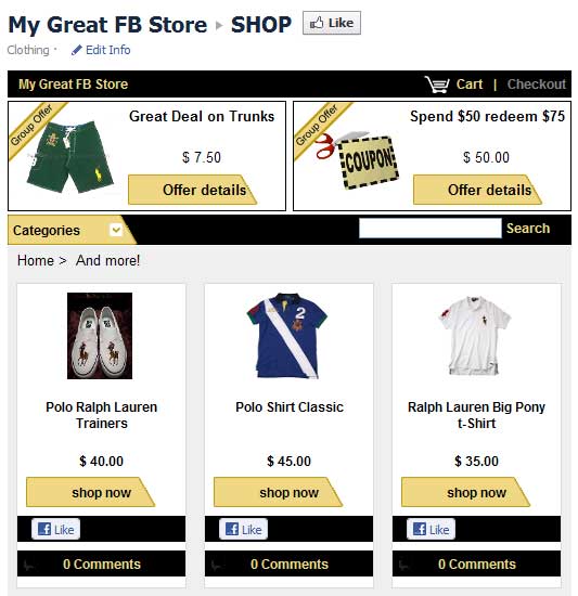 Zibaba facebook store