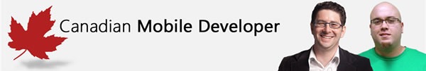 New "Canadian Mobile Developer" banner, featuring Paul Laberge's and Frederic Harper's photos.