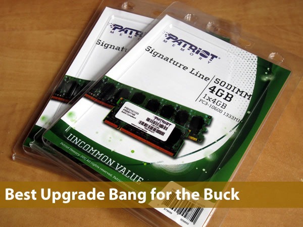 2 packs of Patriot RAM 4GB SODIMMs