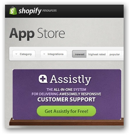 Large Assistly "featured app" icon in the App Store