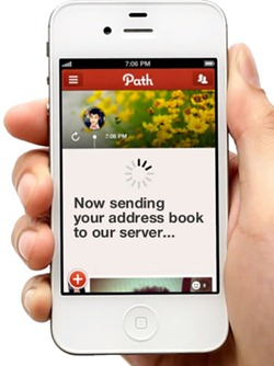 now sending your address book
